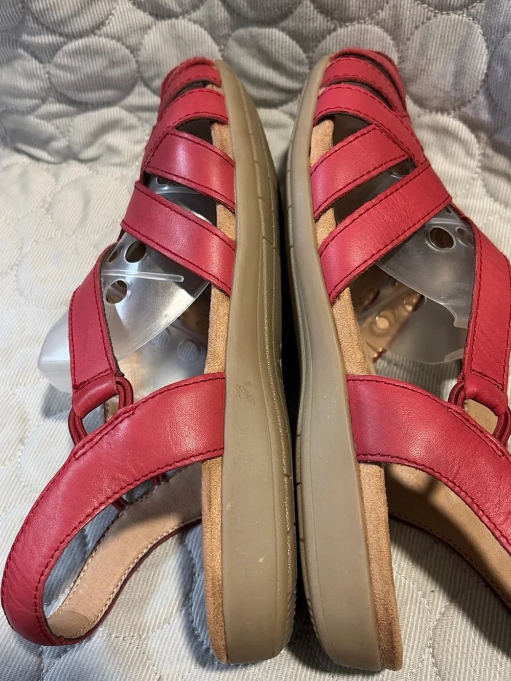 Earth Origins Burgundy Woven Slingback Sandals